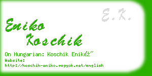 eniko koschik business card